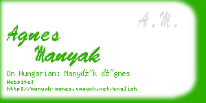 agnes manyak business card